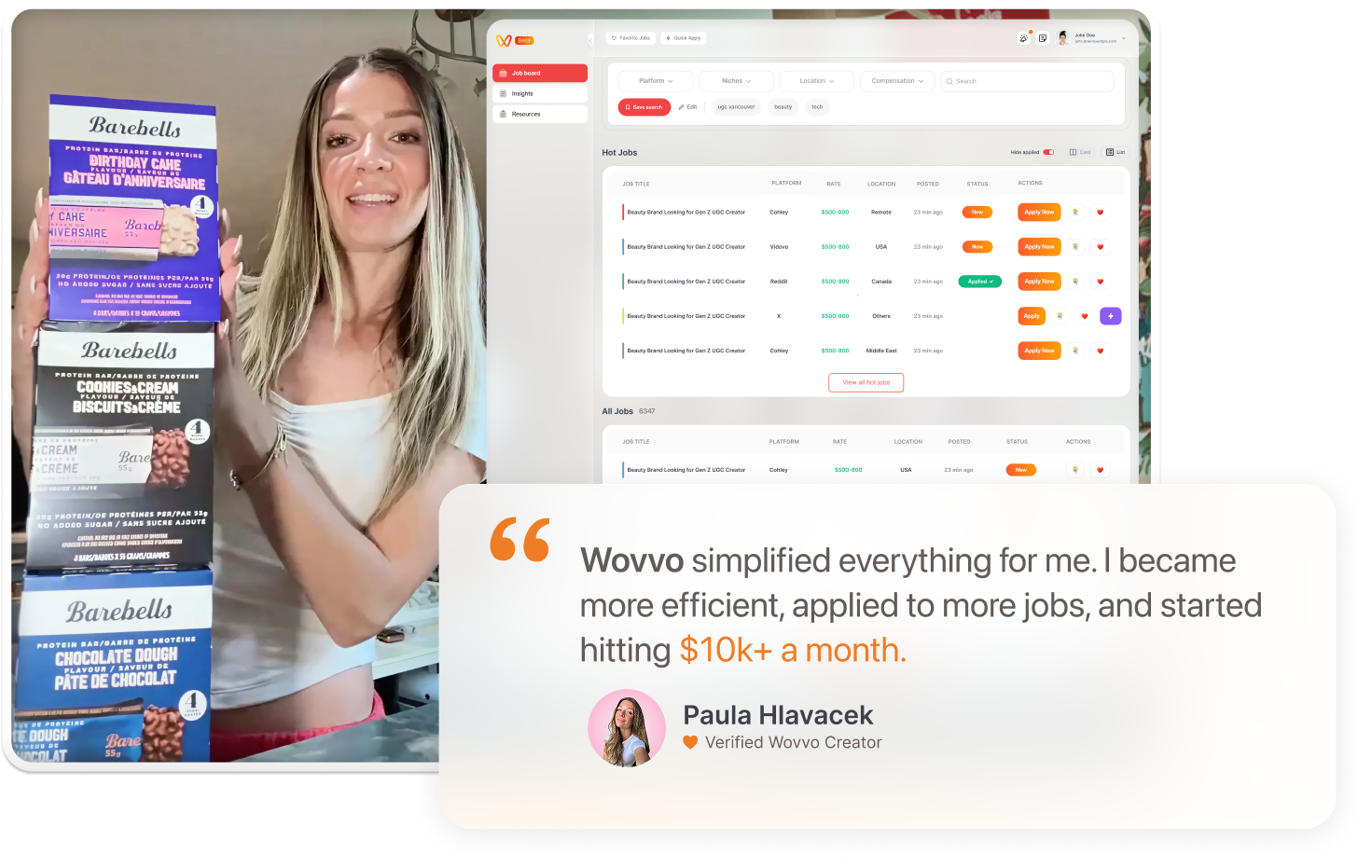 Wovvo Dashboard Preview